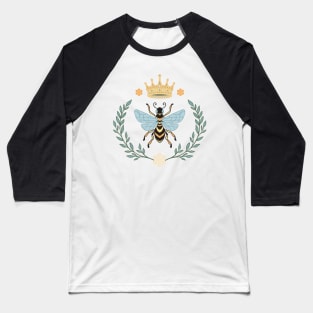 Queen Bee With Crown Baseball T-Shirt